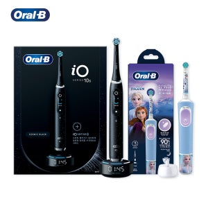 오랄비 iO10 전동칫솔 코스믹 블랙 + 어린이용 바이탈리티 프리미엄 전동칫솔 프로즌