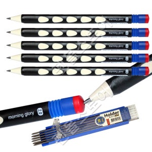 모닝글로리 그립핏 홀더펜슬 리드홀더 2.0mm 목수연필 어린이 교정펜슬