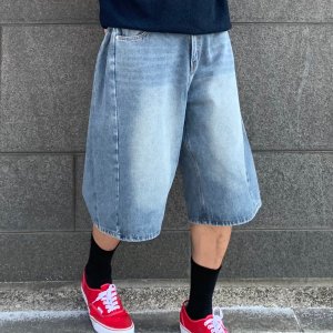 (XS~2XL)사이드턱 버뮤다 데님팬츠