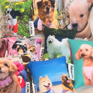 쿠션키링 포토키링 맞춤 선물 주문제작 강아지 아이돌 사진굿즈 반려동물 비숑 포토 소량 대량