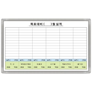 칠판나무 목표대비 월 실적 작전판 시안 주문제작 영업부 900-1500mm