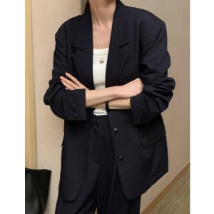 (SALE/당일) 이너프 시어드 자켓 2col 브 랜드공정 시원한소재 아이보리 네이비 INOUF