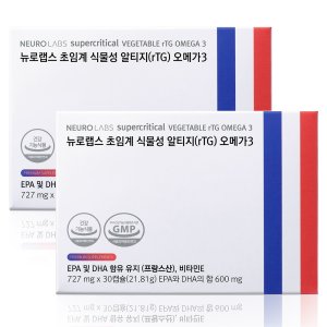 뉴로랩스 초임계 식물성 알티지 오메가 3 DHA 순도85% 임산부 비건 30캡슐, 2개