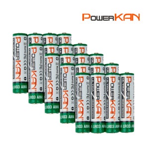 POWERKAN 파워칸 1.5V 일회용 알카라인 AAA건전지 20개입 1개
