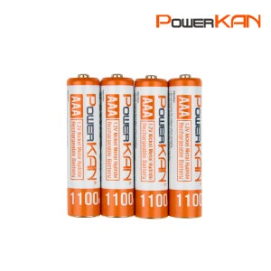 POWERKAN 니켈수소 AAA 충전지 충전용 충전식 건전지 1100mAh 4개입 1개