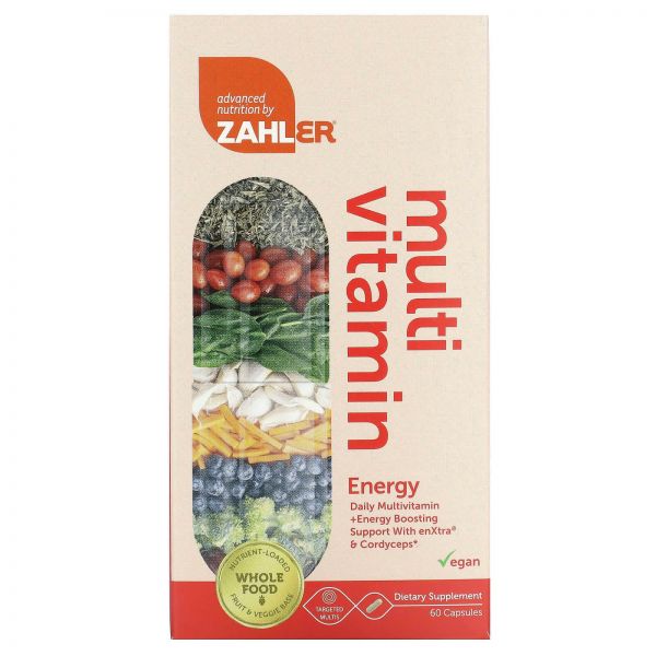 Zahler 2 X <b>자일러</b>, <b>종합</b>비타민, 에너지, 60캡슐