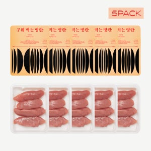 더바로명란 구워먹는명란 저염 무색소 요리용 캠핑용 구이용 120g, 5개