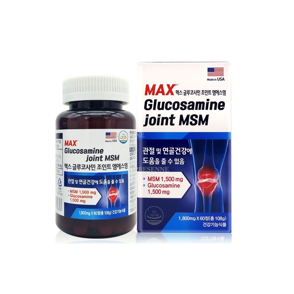 글루코사민 1500mg MSM 복합 관절 <b>연골</b> <b>케어</b> 60정