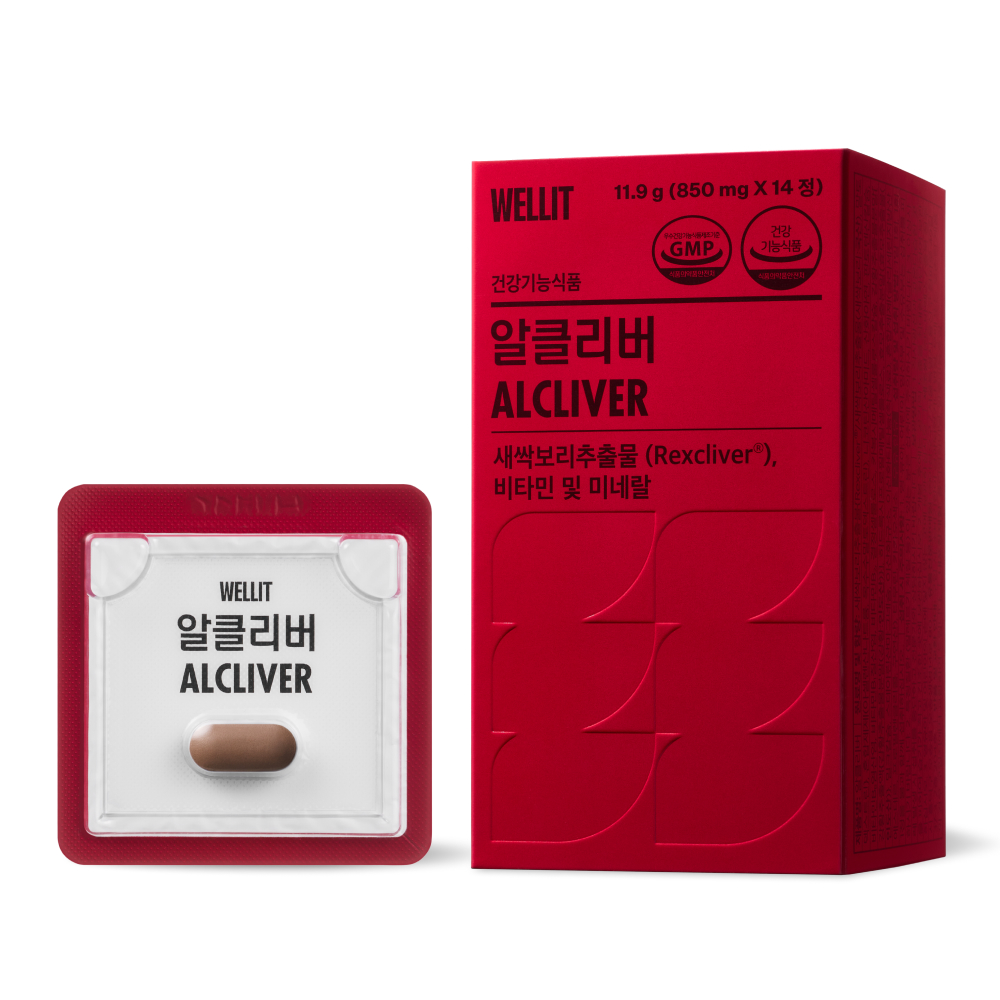 웰릿 알클리버 렉스클리버 <b>새싹보리추출물</b> 알콜성 간 건강 개선 14정 1개