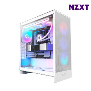 NZXT H7 FLOW RGB V2 화이트 미들타워 PC케이스
