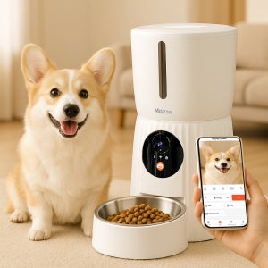 [모이쯔] Wi-Fi 반려견 반려묘용 스마트 자동급식기 6L 대용량 원격제어