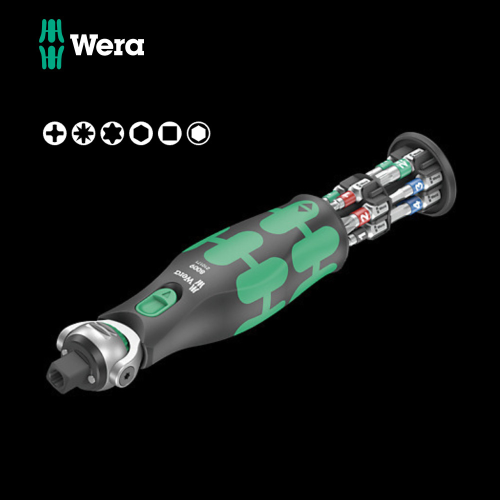 베라 8009 자이클롭 포켓 세트 라쳇 핸들 드라이버 비트 004280 WERA