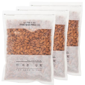 구운 아몬드, 너의 새로운 중독! [5월 신규런칭] 더바른상회 고소한 구운 볶음 통 아몬드 1kg, 3개