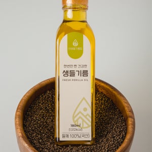 생들기름 국산 저온압착 국내산 알차담 180ml