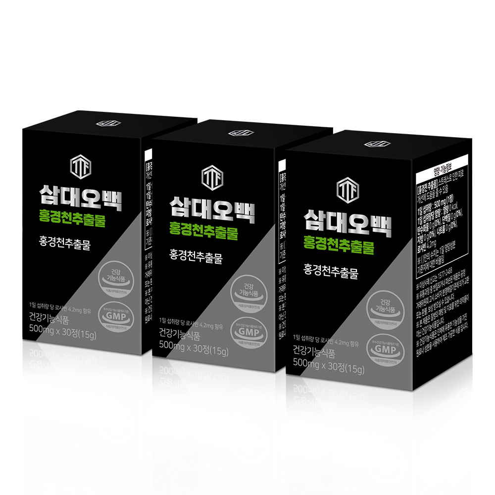 삼대오백 <b>홍경천 추출물</b> 영양제 <b>로사빈</b> 200mgx30정 3박스