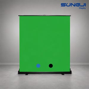 유압식 크로마키 스크린 3색상 촬영 방송 유튜브용 이동형 배경천