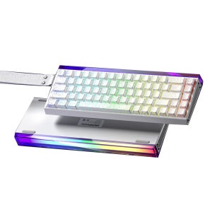 AULA HERO 68 HE 독거미 게이밍 기계식 키보드 RGB 마그네틱 화이트, 흑황자축