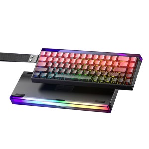 AULA HERO 68 HE 독거미 게이밍 기계식 키보드 RGB 마그네틱 블랙레드 그라데이션, 해황자축