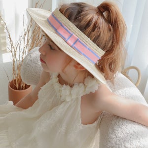 리본가든 썬캡 유아여름모자