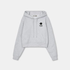 [오아이오아이컬렉션] 뉴 심볼 크롭 후드 [LIGHT GREY]