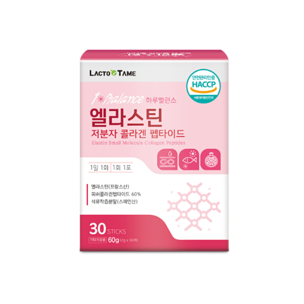 엘라스틴 저분자 <b>피쉬콜라겐</b> 펩타이드 히알루론산 분말 30스틱