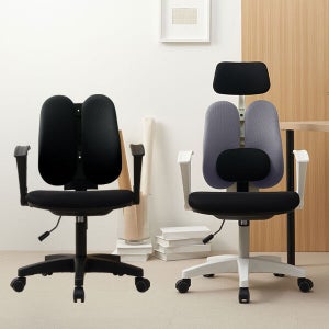 체어민 CM001 국산 듀얼백 등받이 허리편한 의자 메쉬 가죽 학생 공부 바른자세 재택근무