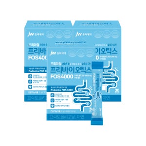 JW중외제약 프리바이오틱스 FOS 4000 프락토올리고당 아연 5g 30포, 3개
