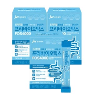 [3개월] JW중외제약 프리바이오틱스 FOS 4000 프락토올리고당 아연 5g 30포, 3개