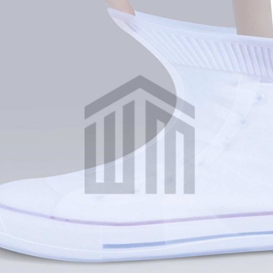 위니닷컴 미끄럼방지 신발 방수커버 블랙 L 비 투명 위생