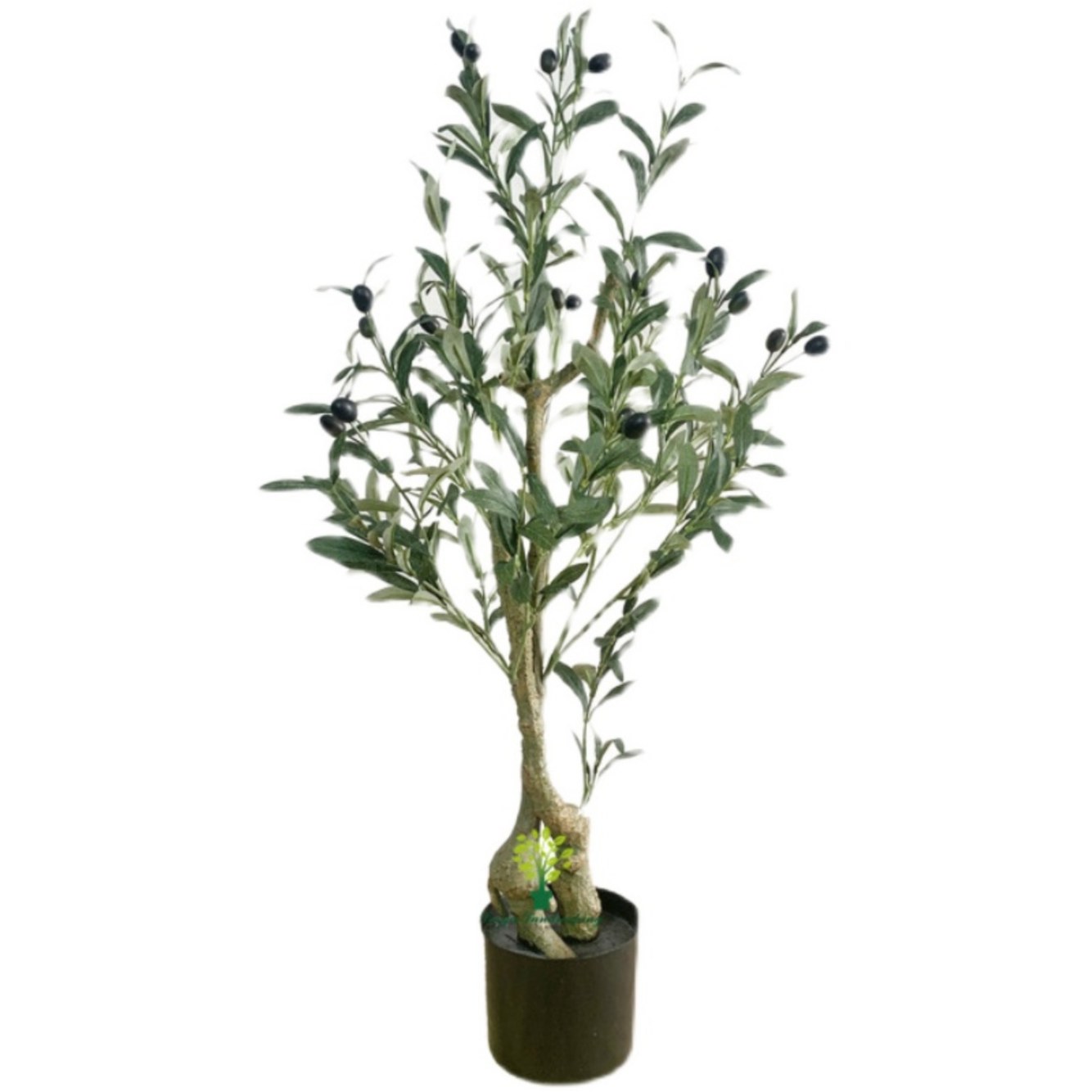 대형 시뮬레이션 녹색 <b>올리브 리프</b> 분재 Tr 120 210cm 뿌리 인조나무 장식 1 90cm 뉴올리브