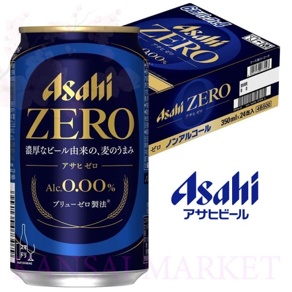 일본 논알콜 무알콜 아사히 제로 맥주맛 음료 350ml 24개입 1박스 오사카공장 제조