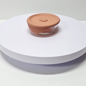 바로한끼 글라스 밥용기 355ML 1P 실리콘 스팀홀 전자레인지 이유식 햇쌀밥 용기