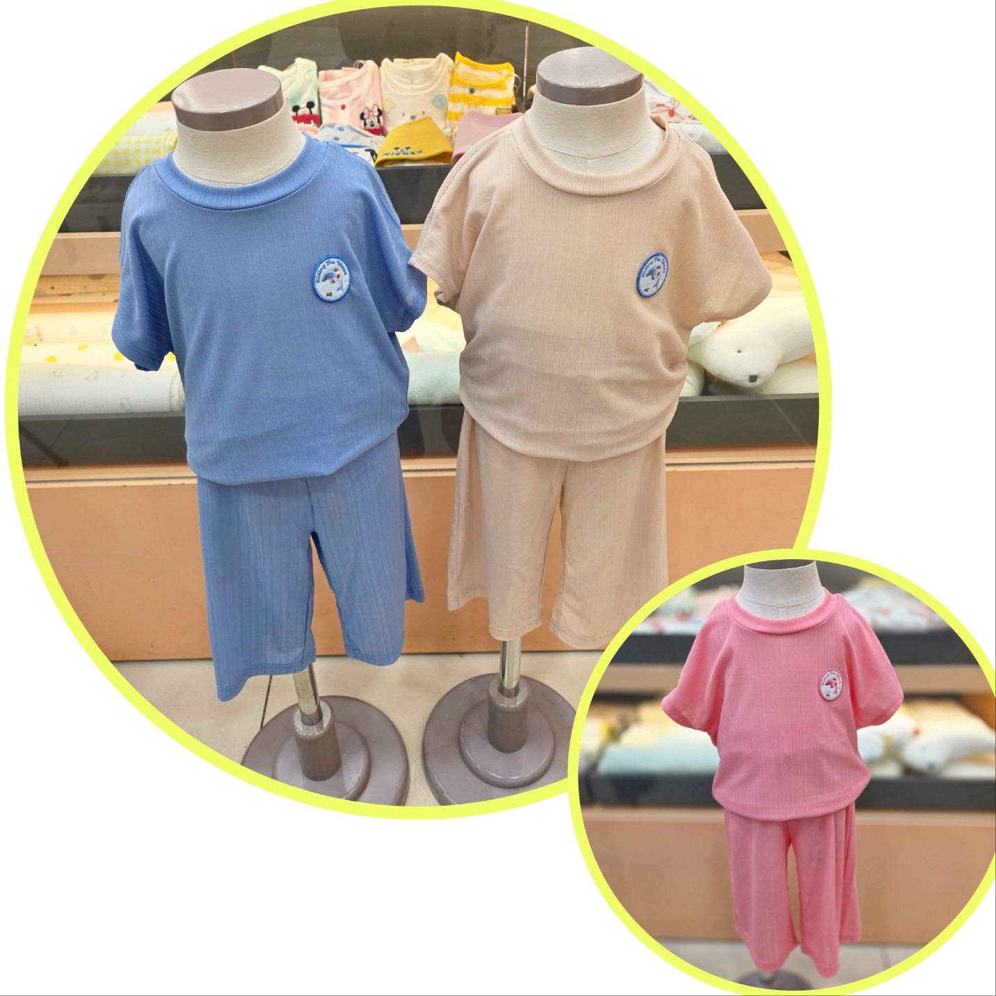 아가방샵코디 하퍼골지반팔티 + 하퍼8부와이드팬츠 찰랑찰랑 여름핫아이템 등원 외출