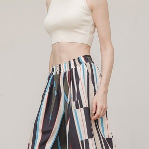 멀티 스트라이프 5부 썸머팬츠 LWKEAKP0203-MS