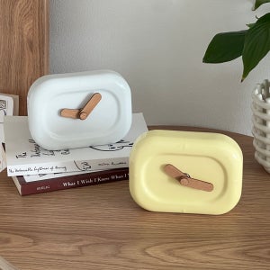 홈인버터 롤리클락 세라믹 무소음 탁상 책상 시계 인테리어 테이블 오브제