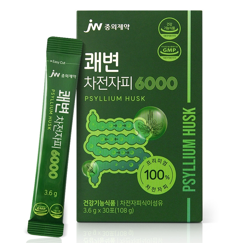 <b>중외제약</b> 쾌변 차전자피6000 60포 건강한 식이섬유