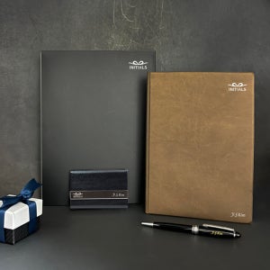 세일즈 명장 패키지 영업 노트 볼펜 명함지갑 세트 / 이니셜 로고 각인 가능