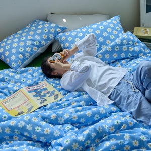 소르르 세미마이크로 저데니아 솜 먼지없는 알러지케어 변형없는 사계절 마카롱 차렵이불 SS