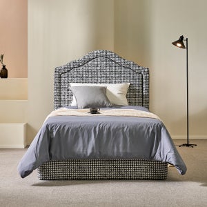 주문제작 루시아 패브릭 블랙 침대프레임 1600 사이즈