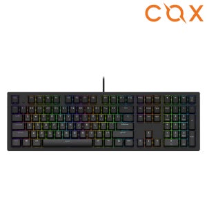COX 무접점 키보드 완전방수 엠프리스 RGB PBT 블랙 45g, 정전용량 무접점