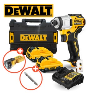 디월트 DCF801D2 충전 임팩트 드릴 12V 2.0Ah 배터리 2개 랜턴+양날비트