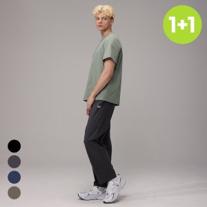 1+1 에버라스트 남자 9부 쿨링 바지 스트라이프 팬츠