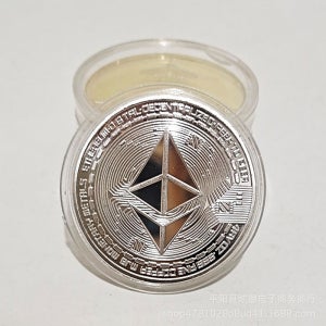 이더리움 기념주화 코인토큰 골드 실버 소장용 장식 코인 실버