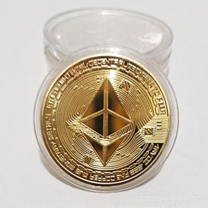 이더리움 기념주화 코인토큰 골드 실버 소장용 장식 코인 골드