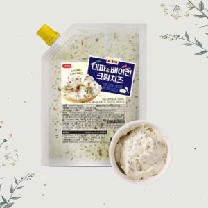 로젠치즈 대파베이컨크림치즈 1kg(알싸한대파 짭조름한베이컨)