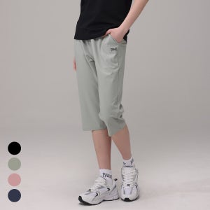 에버라스트 여성 7부 여름 바지 스트라이프 팬츠