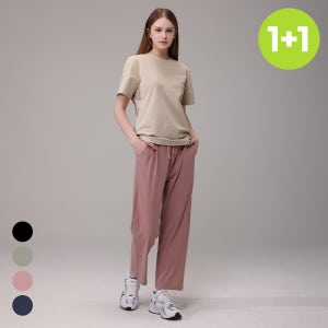 1+1 에버라스트 여성 9부 쿨링 바지 스트라이프 팬츠