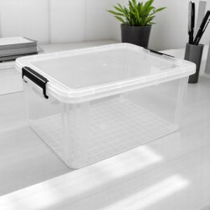 루미박스 40L 리빙박스 투명 옷 보관함 속옷 책 소품 장난감 정리 수납함