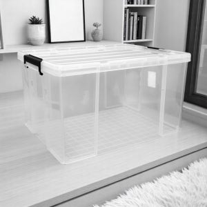 루미박스 70L 리빙박스 투명 옷 보관함 속옷 책 소품 장난감 정리 수납함