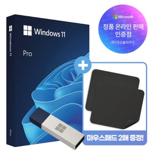 윈도우 Windows 11 Pro FPP 처음사용자용 영구사용 제품키 설치 USB 한글